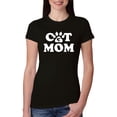 thumbnail image 1 of Wild Bobby, Best Paw Cat Mom, Pop Culture, Women Slim Fit Junior Tee, Black, Small, 1 of 3