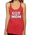 thumbnail image 1 of Wild Bobby, Best Paw Cat Mom, Pop Culture, Women Tri-Blend Racerback Tank Top, Vintage Red, X-Large, 1 of 3
