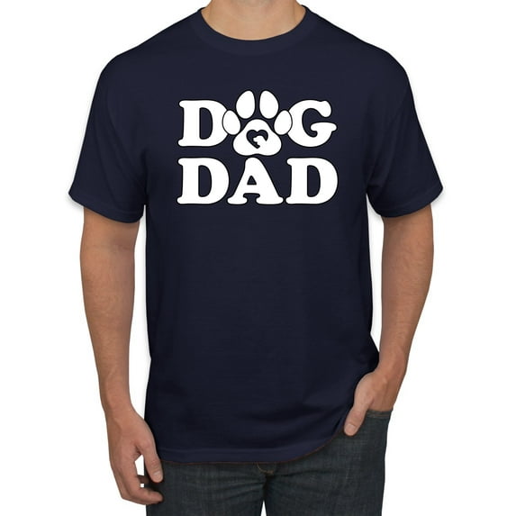 Wild Bobby, Best Paw Dog Dad, Pop Culture, Men Graphic Tee, Navy, Large