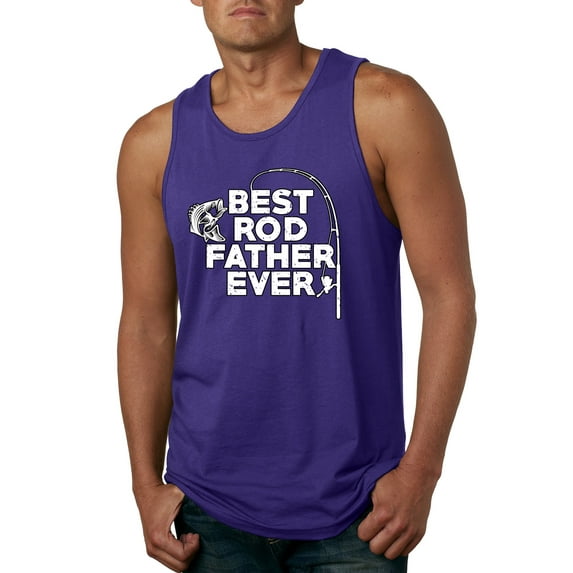 Wild Bobby, Best Rod Father Ever, Father's Day, Men Graphic Tank Top, Purple, XX-Large
