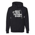 thumbnail image 1 of Wild Bobby, Best Rod Father Ever, Father's Day, Unisex Graphic Hoodie Sweatshirt, Black, Small, 1 of 4