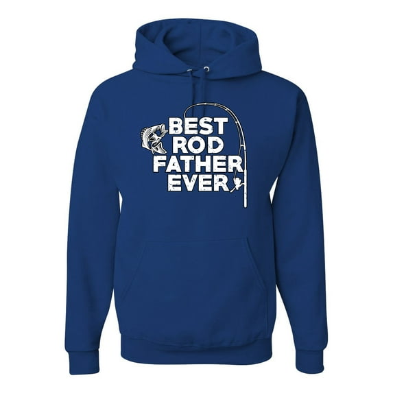 Wild Bobby, Best Rod Father Ever, Father's Day, Unisex Graphic Hoodie Sweatshirt, Royal, Small