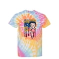 thumbnail image 1 of Wild Bobby Betty Boop America Land of the Free Home of the Brave Betty Boop Tie-Dye T-Shirt, Aerial Spiral, Small, 1 of 4