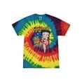 thumbnail image 1 of Wild Bobby Betty Boop America Land of the Free Home of the Brave Betty Boop Tie-Dye T-Shirt, Reactive Rainbow, Small, 1 of 4