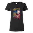thumbnail image 1 of Wild Bobby Betty Boop America Land of the Free Home of the Brave Betty Boop Womens T-Shirt, Black, Small, 1 of 5