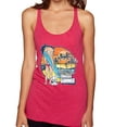 thumbnail image 1 of Wild Bobby Betty Boop Endless Summer Beach the Dog Betty Boop Tri-Blend Racerback Tank Top, Shocking Pink, Medium, 1 of 5