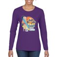 thumbnail image 1 of Wild Bobby Betty Boop Endless Summer Beach the Dog Betty Boop Womens Long Sleeve T-Shirt, Purple, Large, 1 of 5