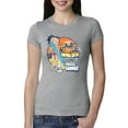 thumbnail image 1 of Wild Bobby Betty Boop Endless Summer Beach the Dog Betty Boop Womens Slim Fit Junior Tee, Heather Grey, XX-Large, 1 of 5