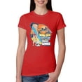 thumbnail image 1 of Wild Bobby Betty Boop Endless Summer Beach the Dog Betty Boop Womens Slim Fit Junior Tee, Red, Small, 1 of 5