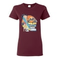 thumbnail image 1 of Wild Bobby Betty Boop Endless Summer Beach the Dog Betty Boop Womens T-Shirt, Maroon, X-Large, 1 of 5