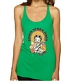 thumbnail image 1 of Wild Bobby Betty Boop Good Vibes Only Betty Boop Tri-Blend Racerback Tank Top, Envy, Large, 1 of 5