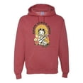 thumbnail image 1 of Wild Bobby Betty Boop Good Vibes Only Betty Boop Unisex Hoodie Sweatshirt, Vintage Heather Red, Small, 1 of 5