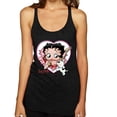 thumbnail image 1 of Wild Bobby Betty Boop Heart Blowing Kiss Dog Betty Boop Tri-Blend Racerback Tank Top, Vintage Black, Medium, 1 of 5