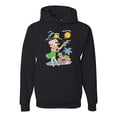 thumbnail image 1 of Wild Bobby, Betty Boop Island Girl Paradise Betty Boop Unisex Hoodie Sweatshirt, Black, Small, 1 of 5