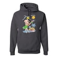 thumbnail image 1 of Wild Bobby, Betty Boop Island Girl Paradise Betty Boop Unisex Hoodie Sweatshirt, Charcoal, Small, 1 of 5
