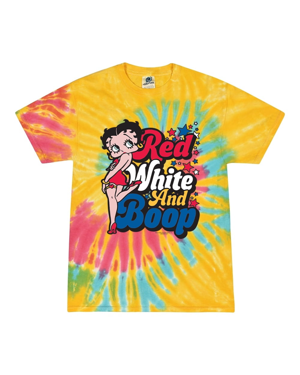 Wild Bobby Betty Boop Red White and Boop Betty Boop Tie-Dye T-Shirt ...