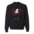 thumbnail image 1 of Wild Bobby, Betty Boop Sugar and Spice Wink Betty Boop Unisex Crewneck Sweatshirt, Black, Small, 1 of 5
