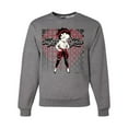 thumbnail image 1 of Wild Bobby, Betty Boop Sugar and Spice Wink Betty Boop Unisex Crewneck Sweatshirt, Heather Grey, Medium, 1 of 5