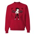thumbnail image 1 of Wild Bobby, Betty Boop Sugar and Spice Wink Betty Boop Unisex Crewneck Sweatshirt, Red, X-Large, 1 of 5
