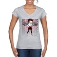 thumbnail image 1 of Wild Bobby Betty Boop Sugar and Spice Wink Betty Boop Women’s Standard V-Neck Tee, Heather Grey, X-Large, 1 of 5