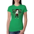 thumbnail image 1 of Wild Bobby Betty Boop Sugar and Spice Wink Betty Boop Womens Slim Fit Junior Tee, Kelly, X-Large, 1 of 5