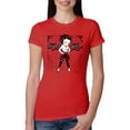 thumbnail image 1 of Wild Bobby Betty Boop Sugar and Spice Wink Betty Boop Womens Slim Fit Junior Tee, Red, Medium, 1 of 5