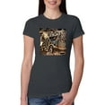 thumbnail image 1 of Wild Bobby, Big Rig Runner Trailer Truck Runnin Alone, Cars and Trucks, Women Slim Fit Junior Tee, Dark Grey, Large, 1 of 4