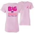 thumbnail image 1 of Wild Bobby, Big or Small Save Them All, Breast Cancer Awareness, Front and Back Women Graphic Tee, Light Pink, Large, 1 of 4