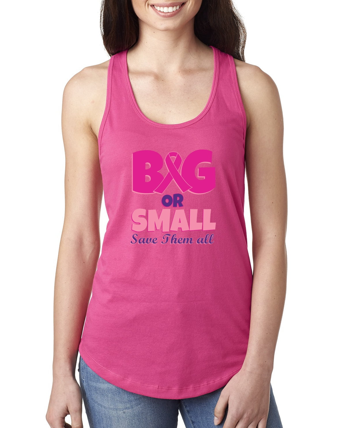 Wild Bobby Big Or Small Save Them All Womens Breast Cancer Awareness