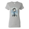 thumbnail image 1 of Wild Bobby Biker Betty Boop MC Motorcycle Club 1930 Betty Boop Womens T-Shirt, Heather Grey, Large, 1 of 5