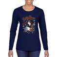 thumbnail image 1 of Wild Bobby Biker Betty Boop Wild One MC Motorcycle Betty Boop Womens Long Sleeve T-Shirt, Navy, XX-Large, 1 of 5