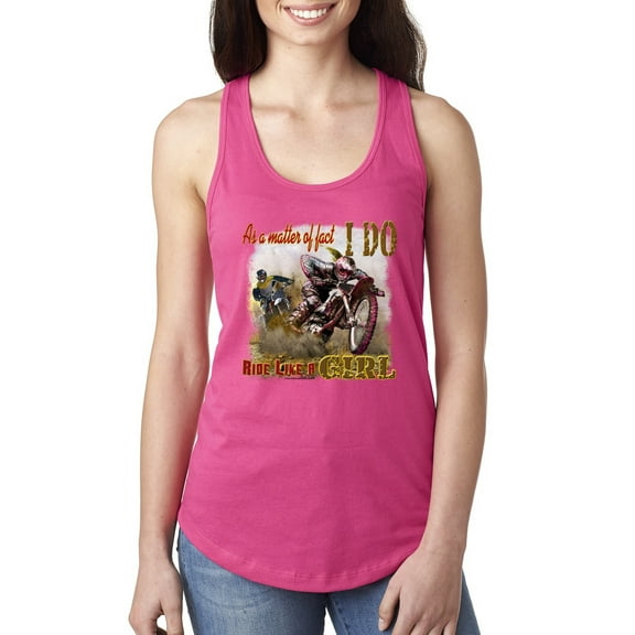Wild Bobby, Biker Girl t I Do Ride Like A Girl, Cars and Trucks, Women Racerback Tank Top, Raspberry, Small