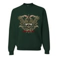 thumbnail image 1 of Wild Bobby, Biker Til I Die Live to Ride Motorcycle Cars and Trucks Unisex Crewneck Graphic Sweatshirt, Forest Green, Small, 1 of 3