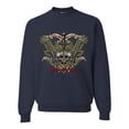 thumbnail image 1 of Wild Bobby, Biker Til I Die Live to Ride Motorcycle Cars and Trucks Unisex Crewneck Graphic Sweatshirt, Navy, Large, 1 of 3