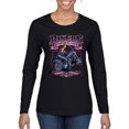 thumbnail image 1 of Wild Bobby Bikers Against Breast Cancer USA Flag Sleeve Breast Cancer Awareness Women Graphic Long Sleeve T-Shirt, Black, Small, 1 of 6