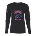 thumbnail image 1 of Wild Bobby, Bikers Against Breast Cancer USA Flag Sleeve Breast Cancer Awareness Women Long Sleeve Tee, Black, Small, 1 of 6