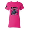 thumbnail image 1 of Wild Bobby Bikers Against Breast Cancer USA Flag Sleeve Breast Cancer Awareness Women Tee, Fuchsia, Medium, 1 of 6