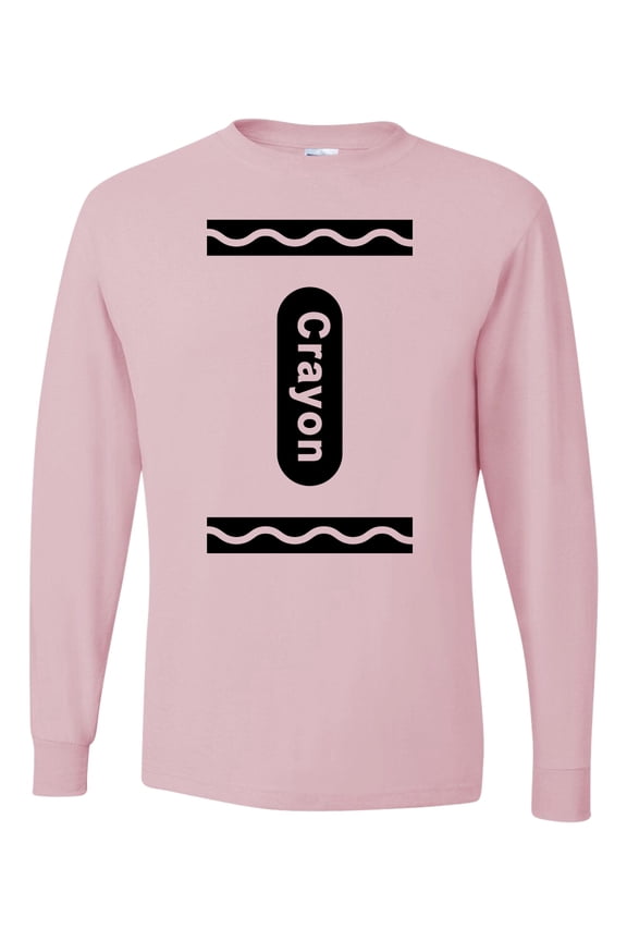 Black Crayon Costume Men Long Sleeve Shirt