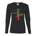thumbnail image 1 of Wild Bobby Black History Historical Names Black Pride Women Graphic Long Sleeve Tee, Black, Small, 1 of 5