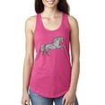 thumbnail image 1 of Wild Bobby, Black and White Mosaic Retro Mandala Wild Horse Animal Lover Ladies Racerback Tank Top, Raspberry, Medium, 1 of 1