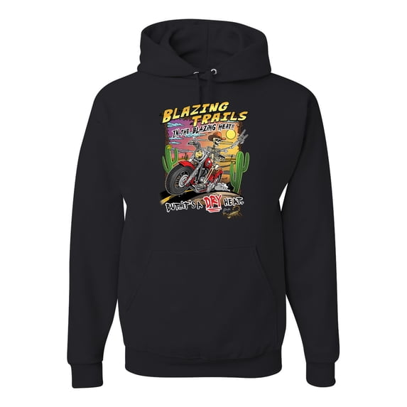 Wild Bobby Blazing Trails In The Blazing Heat Vintage Unisex Hoodie Sweatshirt, Black, Small
