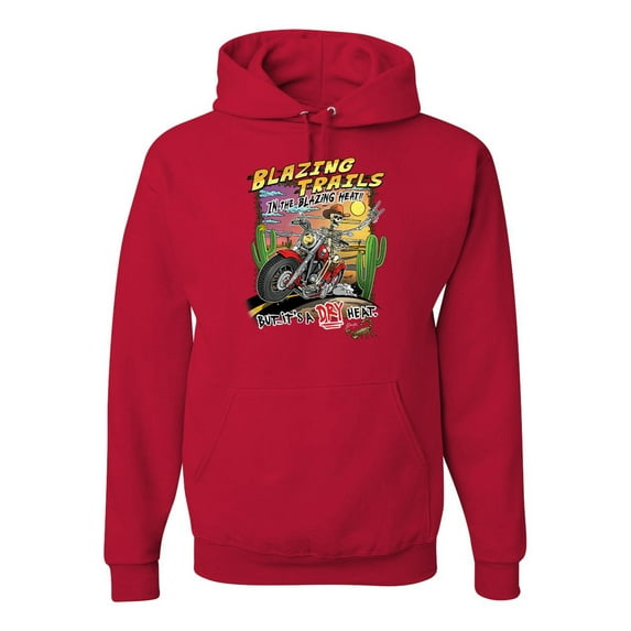 Wild Bobby Blazing Trails In The Blazing Heat Vintage Unisex Hoodie Sweatshirt, Red, 3X-Large