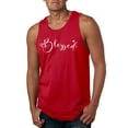 thumbnail image 1 of Wild Bobby, Blessed Inspirational Quote Heart Love, Inspirational/Christian, Men Graphic Tank Top, Red, 3XL, 1 of 3