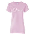thumbnail image 1 of Wild Bobby, Blessed Inspirational Quote Heart Love, Inspirational/Christian, Women Graphic Tee, Light Pink, Large, 1 of 3