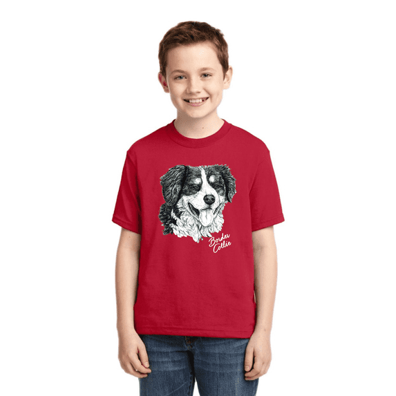 Wild Bobby, Border Collie Dog Lover Pet Owner Animal Lover Boys Graphic Youth T-Shirt
