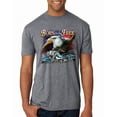 thumbnail image 1 of Wild Bobby, Born To Be Free Blad Eagle and American Flag Cars and Trucks Mens Premium Tri Blend T-Shirt, Premium Heather, 2XL, 1 of 3