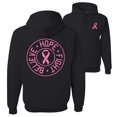 thumbnail image 1 of Wild Bobby Breast Cancer Awareness Believe Hope Fight Front and Back Unisex Hoodie Sweatshirt, Black, Small, 1 of 4