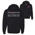 thumbnail image 1 of Wild Bobby Breast Cancer Awareness Don't Let Friends Fight Breast Cancer Alone Front and Back Graphic Zip Up Hoodie Sweatshirt, Black, Small, 1 of 6