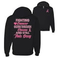 thumbnail image 1 of Wild Bobby Breast Cancer Awareness Fighting Cancer And Still Sexy Front and Back Graphic Zip Up Hoodie Sweatshirt, Black, Small, 1 of 6