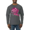 thumbnail image 1 of Wild Bobby Breast Cancer Awareness Flowers Breast Cancer Awareness Men Long Sleeve Shirt, Charcoal, Small, 1 of 6